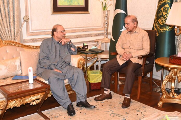 PM Zardari 696x463 1 Shahbaz Sharif Confirms Asif Ali Zardari's Presidential Win